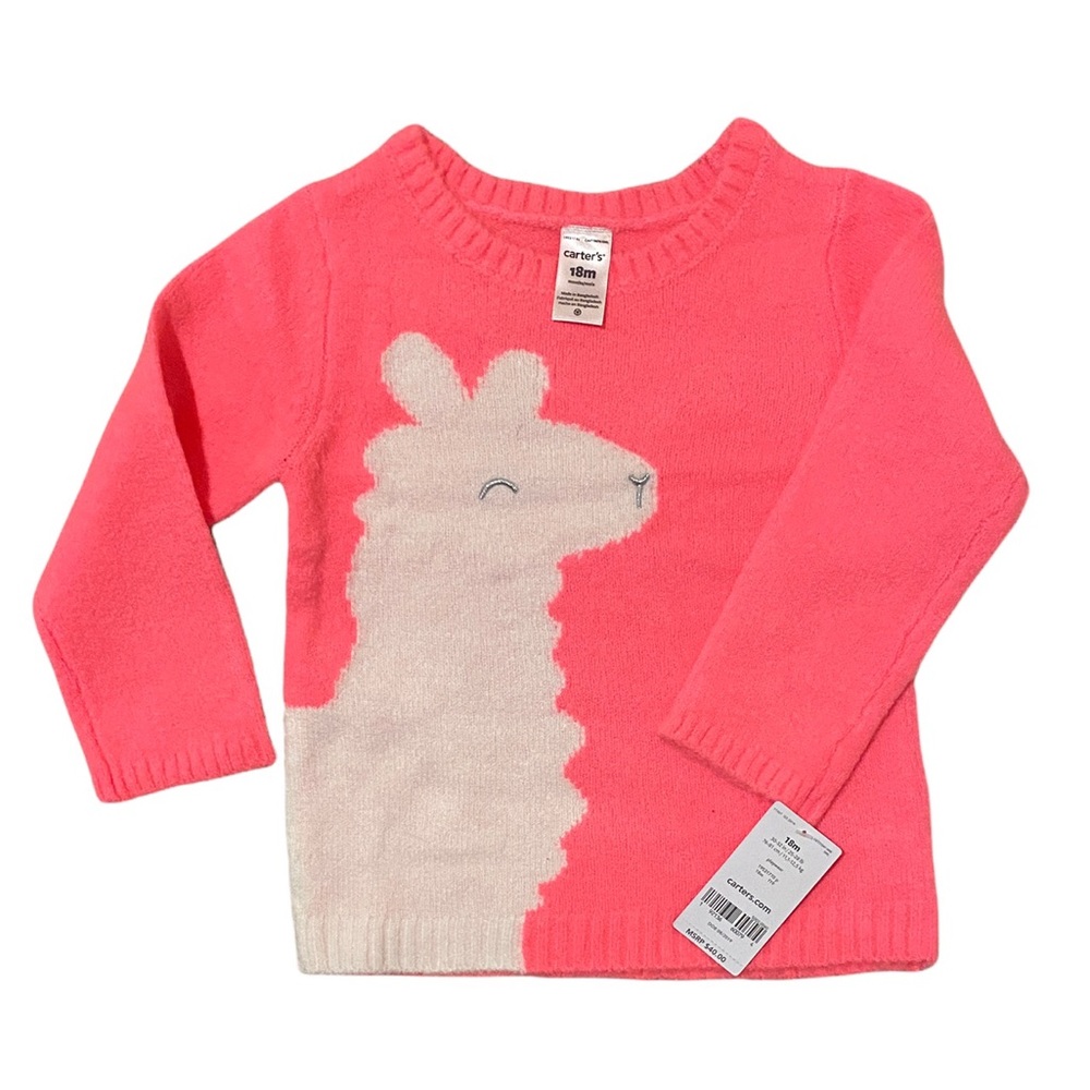 NWT bright pink llama sweater 🦙